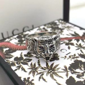 Gucci Replica Jewelry Ring Material: 925 Silver Mosaic Material: 925 Silver Mosaic Material: 925 Silver Style: Vintage Gender: Couple