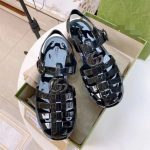 Gucci Replica Shoes/Sneakers/Sleepers Upper Material: Plastic Sole Material: TPR Sole Material: TPR Toe: Cover Toe Heel Style: Flat Heel Closed Way: Buckle Pattern: Letter