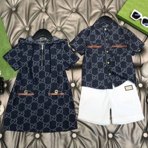 Gucci Replica Child Clothing Fabric Material: Cotton Ingredient Content: 81% (Inclusive)¡ª90% (Inclusive) Ingredient Content: 81% (Inclusive)¡ª90% (Inclusive) Pattern: Letter Number Of Pieces: Two Piece Set Sleeve Length: Short Sleeve Collar: Hooded