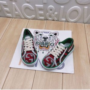 Gucci Replica Child Clothing Upper Material: Cotton Sole Material: Rubber Sole Material: Rubber Upper Height: Low Top Gender: Universal Closed: Lace Up For People: Primary School Students
