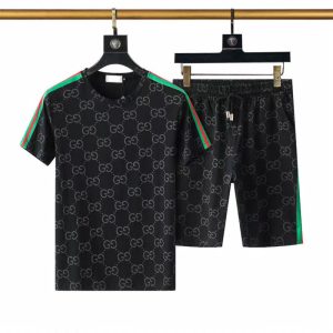 Gucci Replica Men Clothing Fabric Material: Cotton/Cotton Ingredient Content: 96% (Inclusive)¡ª100% (Exclusive) Ingredient Content: 96% (Inclusive)¡ª100% (Exclusive) Sleeve Length: Short Sleeve Length: Bermuda Style: Europe And America