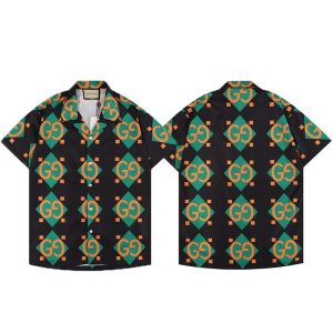 Gucci Replica Men Clothing Fabric Material: Cotton/Cotton Style: Simple Commuting/Korean Version Style: Simple Commuting/Korean Version Clothing Style Details: Printing Clothing Version: Loose Length/Sleeve Length: Regular/Short Sleeve Placket: Single Row With Multiple Buttons