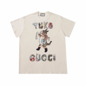 Gucci Replica Men Clothing Fabric Material: Cotton/Cotton Popular Elements: Embroidered Popular Elements: Embroidered Clothing Version: Loose Style: Simple Commuting/Korean Version Length/Sleeve Length: Mid-Length/Short-Sleeved Collar: Crew Neck