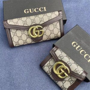 Gucci Replica Bags/Hand Bags Texture: PU For People: Universal For People: Universal Type: Long Wallet Popular Elements: Lychee Pattern Style: Vintage Closed: Snap Button