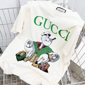 Gucci Replica Clothing Fabric Material: Cotton Ingredient Content: 100% Ingredient Content: 100% Collar: Crew Neck Version: Loose Sleeve Length: Short Sleeve Clothing Style Details: Printing