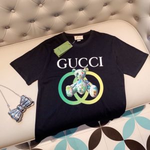Gucci Replica Clothing Fabric Material: Cotton/Cotton Ingredient Content: 96% (Inclusive)¡ª100% (Exclusive) Ingredient Content: 96% (Inclusive)¡ª100% (Exclusive) Collar: Crew Neck Version: Conventional Sleeve Length: Short Sleeve Clothing Style Details: Printing