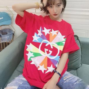 Gucci Replica Clothing Fabric Material: Cotton/Cotton Popular Elements: Printing Popular Elements: Printing Clothing Version: Loose Style: Personality Street/Neutral Length/Sleeve Length: Regular/Short Sleeve Collar: Crew Neck