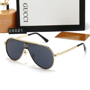 Gucci Replica Sunglasses For People: Female Lens Material: PC Lens Material: PC Frame Shape: Round Style: Korean Version Frame Material: Metal Functional Use: Anti-Glare