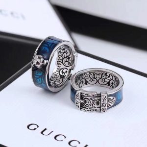Gucci Replica Jewelry Ring Material: 925 Silver Mosaic Material: 925 Silver Mosaic Material: 925 Silver Style: Vintage Gender: Couple