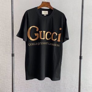 Gucci Replica Clothing Fabric Material: Cotton/Cotton Popular Elements: Printing Popular Elements: Printing Clothing Version: Conventional Style: Simple Commute / Minimalist Length/Sleeve Length: Regular/Short Sleeve Collar: Crew Neck