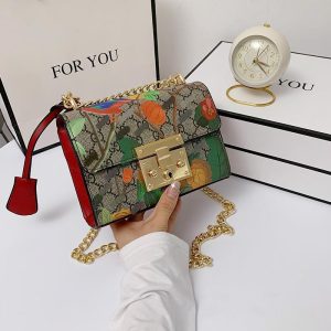 Gucci Replica Bags/Hand Bags Texture: PU Type: Small Square Bag Type: Small Square Bag Popular Elements: Printing Style: Fashion Closed: Lock Size: 20*14*6cm+110cm