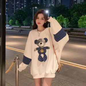 Brand: Louis Vuitton  Fabric Material: Cotton/Cotton  Fabric Material: Cotton/Cotton  Ingredient Content: 31% (Inclusive)¡ª50% (Inclusive)  Clothing Version: Loose  Style: Simple Commuting/Korean Version  Popular Elements: Printing