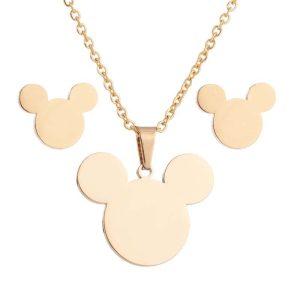 Others Replica Jewelry Style: Simple Material: Stainless Steel Material: Stainless Steel Style: Women'S Modeling: Mickey Head Chain Style: O Word Chain Extension Chain: None