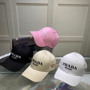 Prada Replica Hats Fabric Commonly Known As: Cotton Type: Peaked Cap Type: Peaked Cap For People: Universal Design Details: Embroidery Pattern: Letter