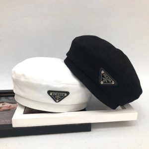 Prada Replica Hats Fabric Commonly Known As: Cotton Type: Octagonal Hat/Newsboy Hat/Painter Hat Type: Octagonal Hat/Newsboy Hat/Painter Hat For People: Universal Pattern: Letter