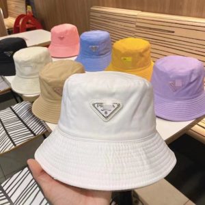 Prada Replica Hats Material: Cotton Style: Wild Style: Wild Pattern: Monochrome Hat Style: Dome Suitable: Couple Type: Fisherman Hat