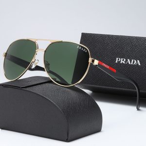 Prada Replica Sunglasses For People: Men Lens Material: Resin Lens Material: Resin Frame Shape: Oval Style: Business Frame Material: Sheet Metal Functional Use: Other