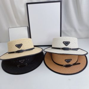 Prada Replica Hats Material: Straw Style: Wild Style: Wild Pattern: Letter Hat Style: Flat Top Suitable: Couples