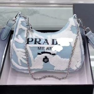 Prada Replica Bags/Hand Bags Texture: Cotton Type: Pandora Bag Type: Pandora Bag Popular Elements: Embroidered Closed: Zipper Suitable Age: Youth (18-25 Years Old)