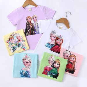 Others Replica Child Clothing Gender: Female Sleeve Length: Short Sleeve Sleeve Length: Short Sleeve Pattern: Cartoon Material: Cotton Main Fabric Composition: Cotton Main Fabric Content: 95 (%)