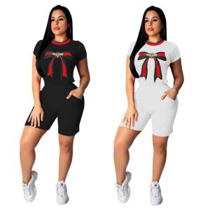 Gucci Replica Clothing Pattern: Printing Top Style: T-Shirt Top Style: T-Shirt Sleeve Length: Short Sleeve Pants Style: Pencil Pants Length: Shorts Material: Chemical Fiber Blend