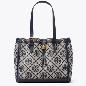 Tory Burch Bags/Hand Bags Brand: Tory Burch Texture: Denim Texture: Denim Type: Tote Popular Elements: Printing Style: Fashion Closed: Drawstring