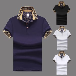 Versace Replica Men Clothing Style: Leisure Sleeve Length: Short Sleeve Sleeve Length: Short Sleeve Pattern: Solid Color Thickness: Ordinary Material: Cotton Blend Material Ingredients: 30 (%)