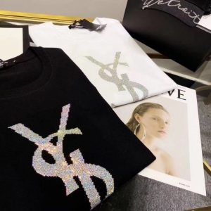 YSL Replica Clothing Fabric Material: Cotton/Cotton Ingredient Content: 96% (Inclusive)¡ª100% (Exclusive) Ingredient Content: 96% (Inclusive)¡ª100% (Exclusive) Clothing Version: Loose Style: Simple Commuting/Europe And America Length/Sleeve Length: Regular/Short Sleeve Collar: Crew Neck