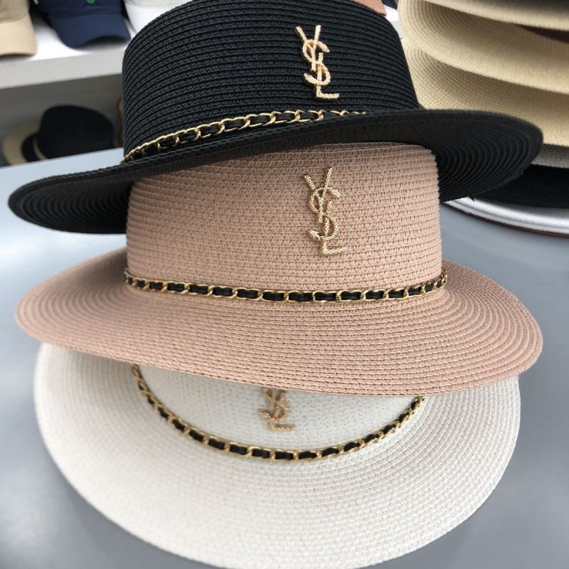 YSL Replica Hats Fabric Commonly Known As: Straw Type: Flat Cap Type: Flat Cap For People: Universal Design Details: Patch Pattern: Solid Color