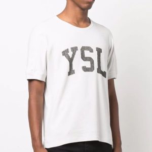 YSL Replica Men Clothing Fabric Material: Cotton/Cotton Ingredient Content: 91% (Inclusive)¡ª95% (Inclusive) Ingredient Content: 91% (Inclusive)¡ª95% (Inclusive) Collar: Crew Neck Version: Conventional Sleeve Length: Short Sleeve Clothing Style Details: Printing