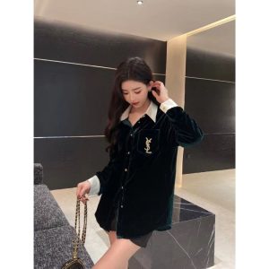 YSL Replica Clothing Fabric Material: Cotton/Cotton Ingredient Content: 71% (Inclusive)¡ª80% (Inclusive) Ingredient Content: 71% (Inclusive)¡ª80% (Inclusive) Sleeve Length: Long Sleeves Suitable Age: Youth (18-25 Years Old) Sleeve Type: Conventional