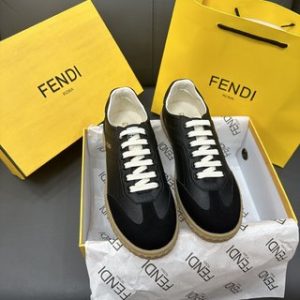 Black real shot Fendi training shoes