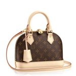 Knockoff Louis Vuitton fake LV Alma BB Bag Monogram Canvas M53152 BLV311. A smaller version of a Louis Vuitton icon