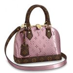 Knockoff Louis Vuitton falso LV Alma BB Bolsa Monogram Vernis M90583 BLV598. Hecho de cuero metálico impresionante Monogram Vernis