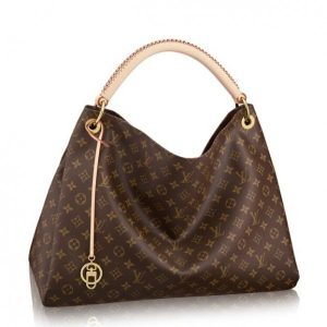 Knockoff Louis Vuitton falso LV Artsy MM Borsa Monogram Canvas M40249 BLV407. Il MM Artsy incarna sobrio stile bohemien. Louis Vuitton??s iconica e divinamente morbida tela Monogram è arricchito da hardware ricco oro metallico e un manico in pelle squisitamente artigianale.