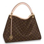 Knockoff Louis Vuitton fake LV Artsy MM Bag Monogram Canvas M44869 BLV357. The Artsy MM embodies understated bohemian style. Louis Vuitton s iconic and divinely supple Monogram canvas is enhanced by rich golden color metallic pieces and an exquisite handcrafted leather handle.