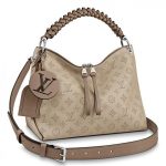 Knockoff Louis Vuitton fake LV Beaubourg Hobo MM Mahina Leather M56084 BLV234. The Beaubourg Hobo MM bag is made from Mahina calf leather perForated with the Monogram pattern. It boasts a stylishly braided-leather top handle