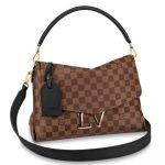 Knockoff Louis Vuitton fake LV Beaubourg MM Bag Damier Ebene N40177 BLV087. Louis Vuitton??s new Beaubourg bag in Damier Ebene canvas combines a casual-chic soft feel with striking leather trim in timeless black or eye-catching scarlet. A special 3D-effect LV signature adds a colorful