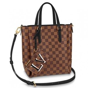 Knockoff Louis Vuitton fake LV Belmont PM Bag Damier Ebene N60348 BLV094. A compact tote with bags of style