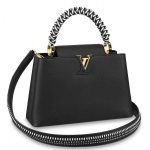 Knockoff Louis Vuitton faux LV Black Capucines PM Bag With Braided Handle M55083 BLV829. Pour l'automne 2019