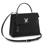 Contrefaçon Louis Vuitton LV Black Lockme Ever Bag M51395 BLV735. Le modèle Lockme Ever à une anse, en cuir de veau souple, arbore un design élégant.