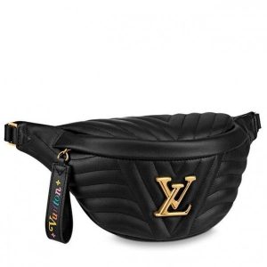 Knockoff Louis Vuitton fake LV Black New Wave Bum Bag M53750 BLV639. For Summer 2019