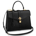 Knockoff Louis Vuitton fake LV Black Rose des Vents MM Bag M53816 BLV747. Louis Vuitton brings grained calf leather together with smooth calf leather in the fancy Rose des Vents MM handbag. Signed with a gold-tone LV padlock and a calf leather key bell