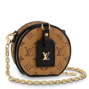 Knockoff Louis Vuitton fake LV Boite Chapeau Necklace Monogram Reverse M68577 BLV295. Suspended from a golden chain
