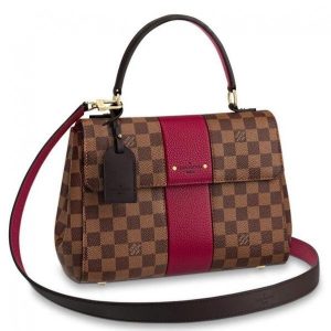 Knockoff Louis Vuitton fake LV Bond Street MM Damier Ebene N44053 BLV080. With its delicate blend of Taurillon leather and Damier Eb??ne canvas