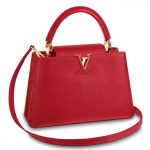 Knockoff Louis Vuitton fake LV Capucines PM Bag Taurillon Leather M43935 BLV844. Named For the Rue des Capucines in Paris