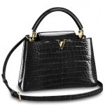 Knockoff Louis Vuitton fake LV Capucines PM Crocodile Bag N92967 BLV831. This exceptional Capucines PM is fashioned of embossed crocodile leather