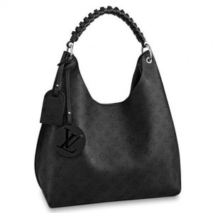 Knockoff Louis Vuitton fake LV Carmel Hobo Bag Mahina Leather M52950 BLV256. The Carmel hobo bag is a spacious