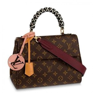 Knockoff Louis Vuitton fake LV Cluny BB Braided Monogram M43982 BLV305. Accented with fine leather embellishments