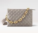 Knockoff LV fake Louis Vuitton Coussin MM LV Bag Grey M20771. This season